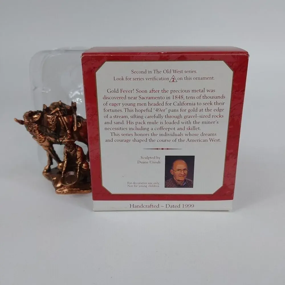 Hallmark Ornament The Old West‎ Prospector ~ Gold Mining 2nd 2 in Series 1999